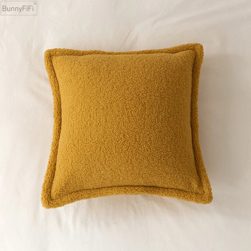 coussin bouclette terracotta