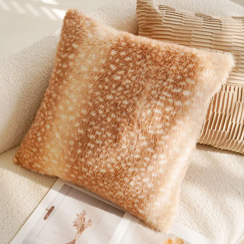 Coussin Déco : Style Vintage Français Marron Crème