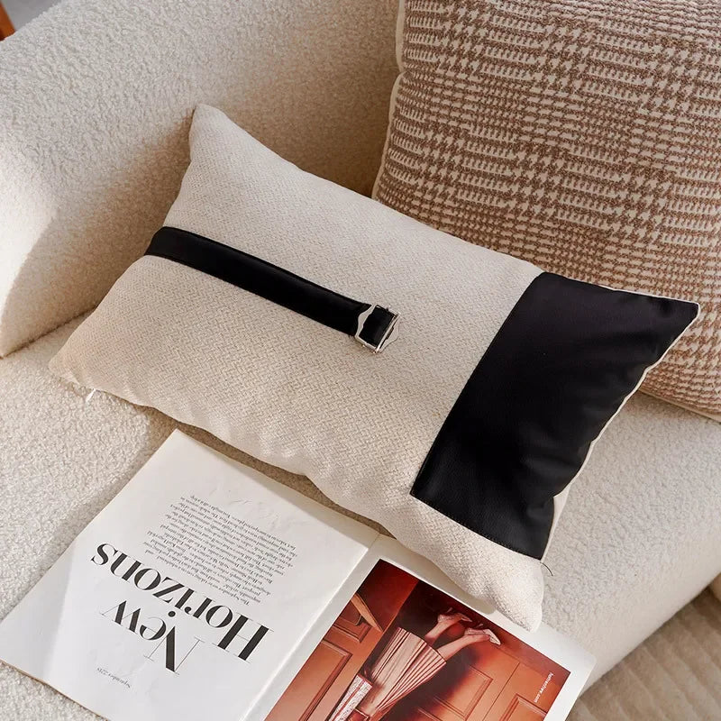 Coussin – Housse décorative crème style rétro 45x45cm