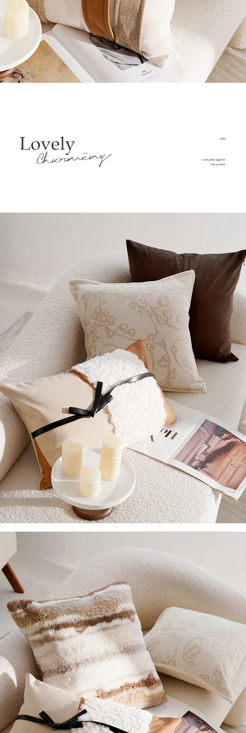 Coussin Décoratif : Luxe Léger, Motif Français