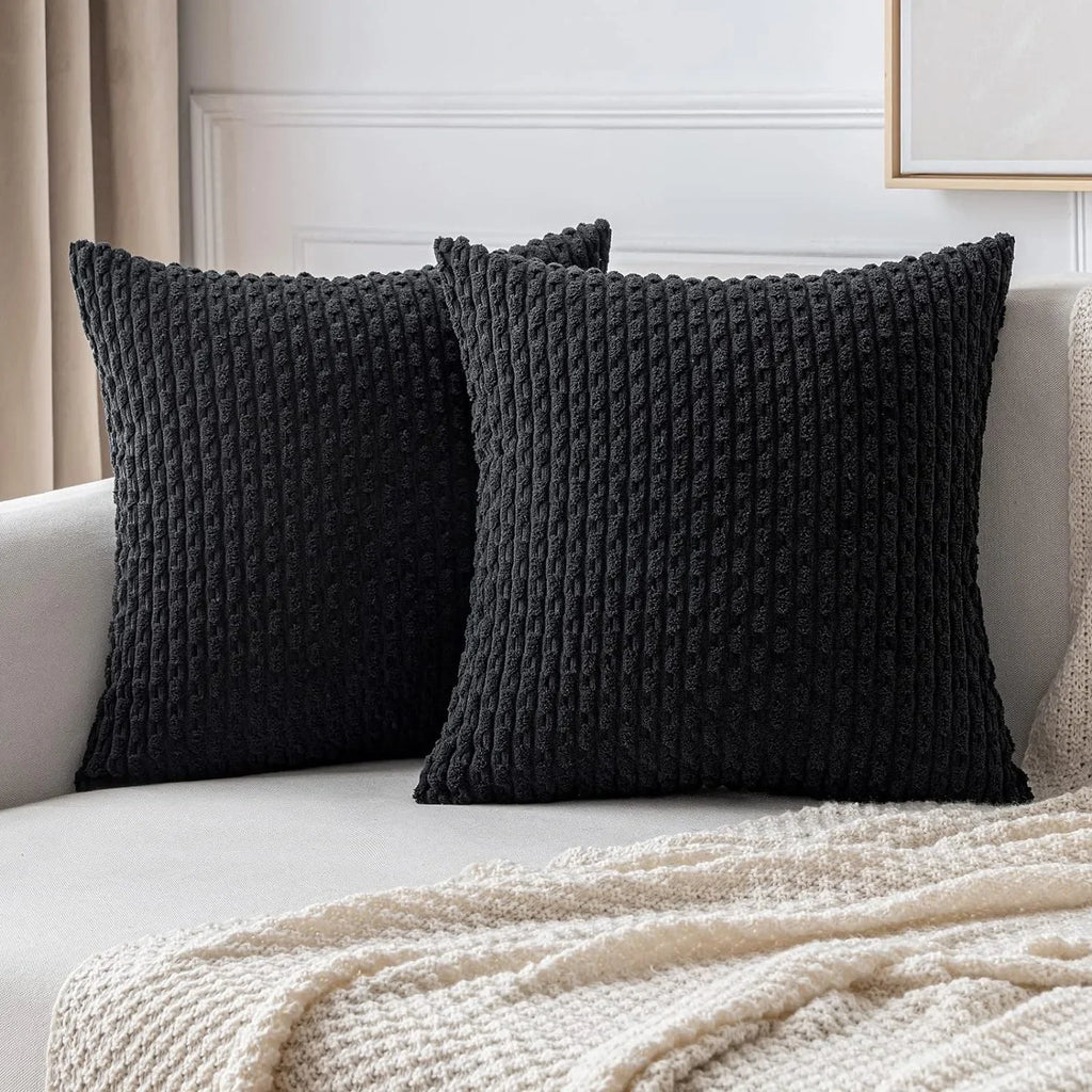 coussin raye terracotta