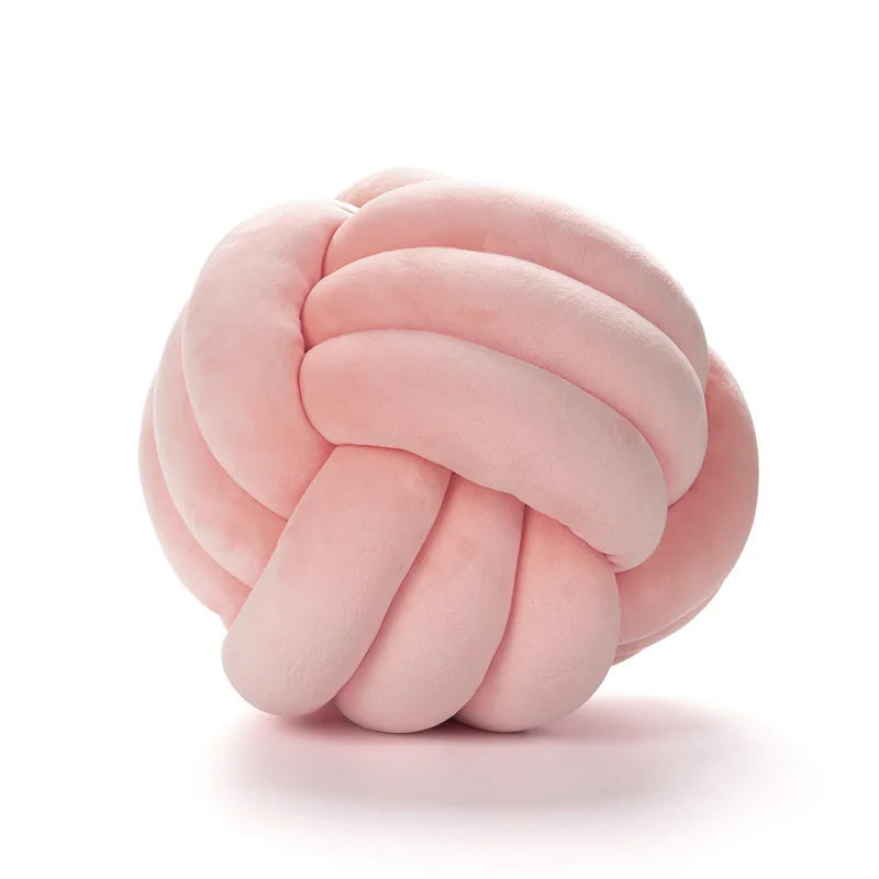 Coussin Boule Nœud : Décoration Tressée Élégante