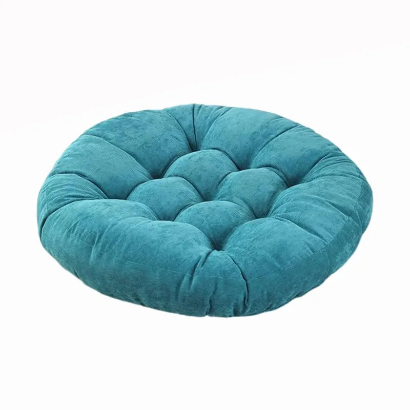 Coussin rond : confort touffeté pour méditation & salon