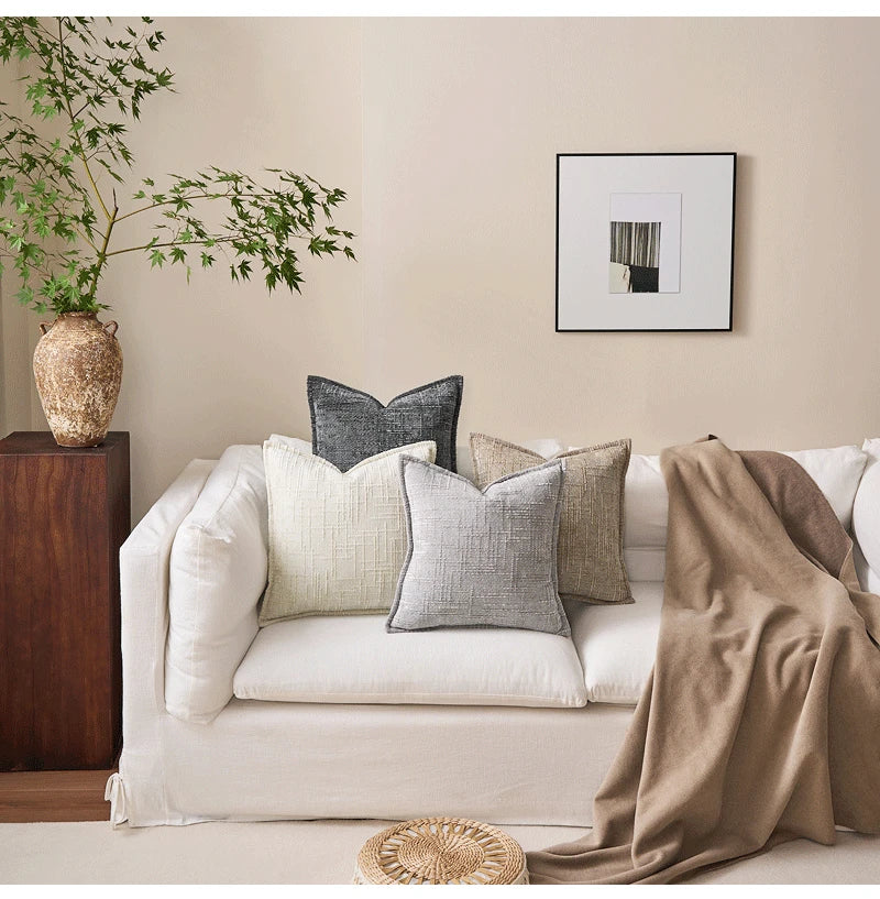 Coussin : Housse Chenille Épaisse & Confortable