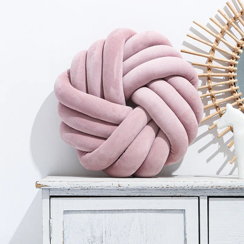 Coussin Rond – Velours Tressé, Confort Design