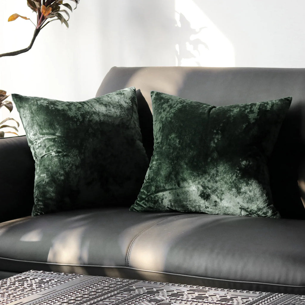 Coussin Déco Noël : Velours Rouge, Vert, Or Vintage