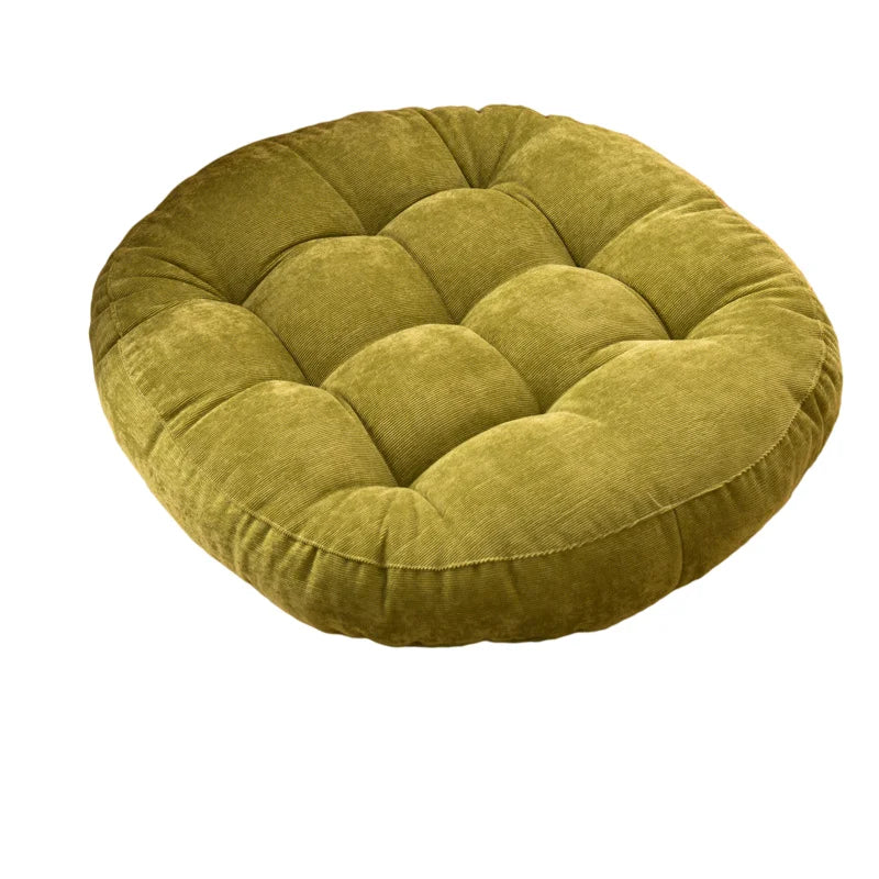 Coussin rond : confort touffeté pour méditation & salon