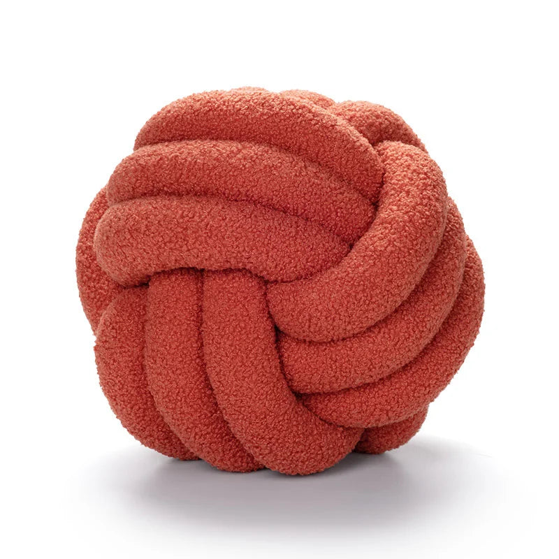 Coussin Boule Nouée – Douceur Décorative Faite Main