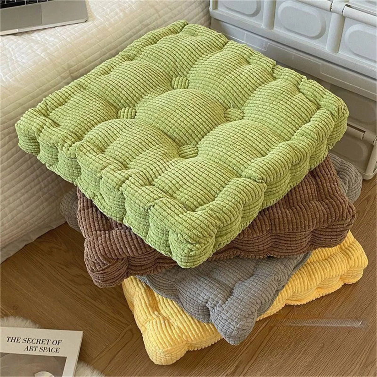 Coussin de Sol – Carré, Épais, pour Yoga et Détente