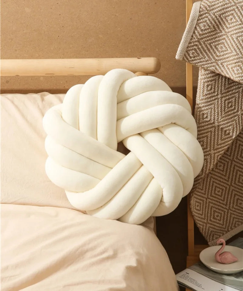 Coussin Rond – Velours Tressé, Confort Design