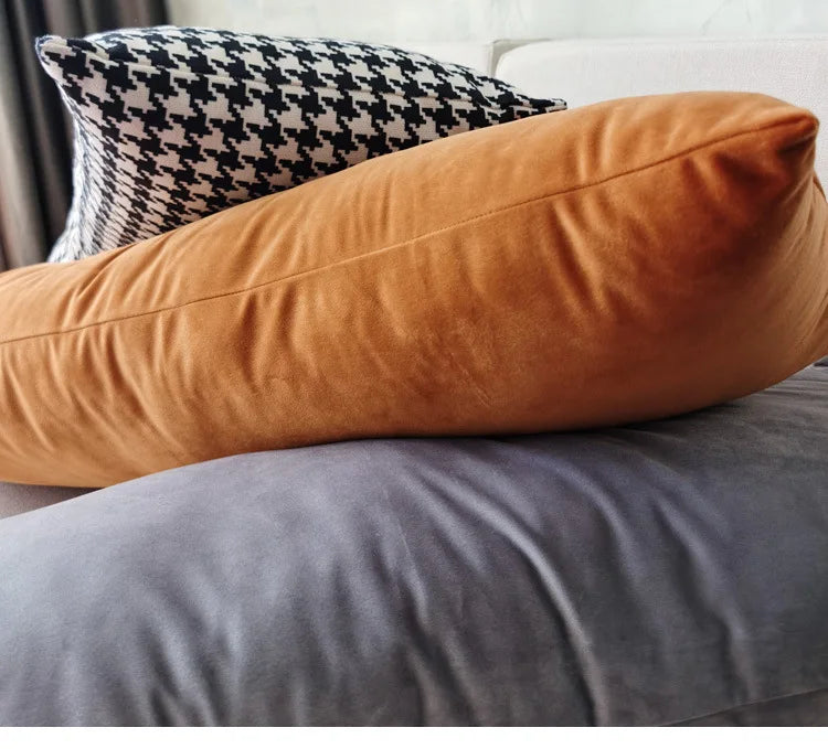 Coussin velours : Housse décorative rectangulaire