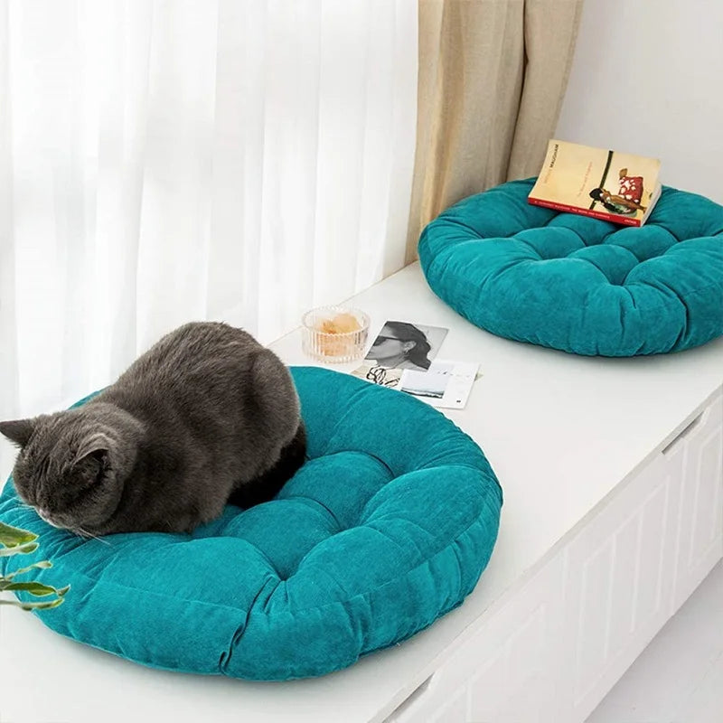 Coussin rond : confort touffeté pour méditation & salon