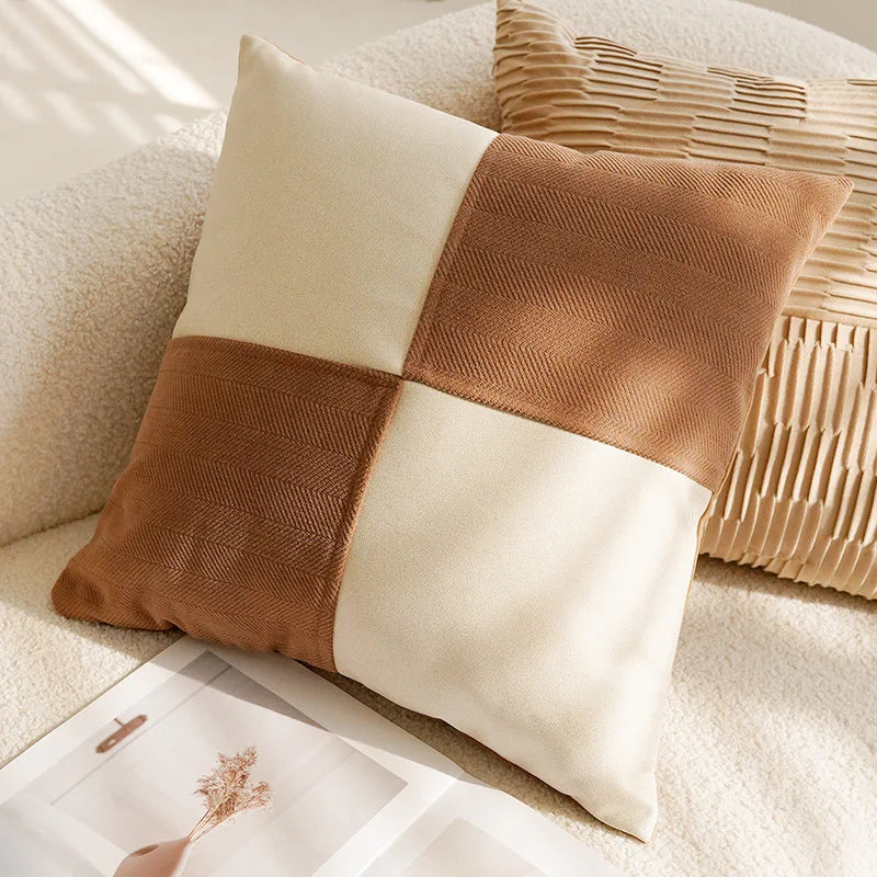 Coussin : Luxe Vintage Marron Élégant