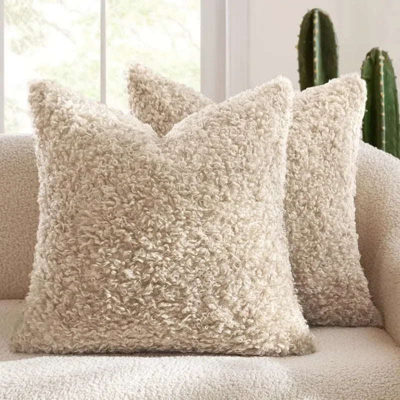 Coussin : Housse Polaire Mouton Douce & Épaisse