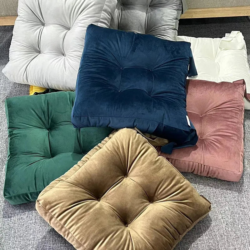 Coussin Tatami : Velours Côtelé Moelleux Épais