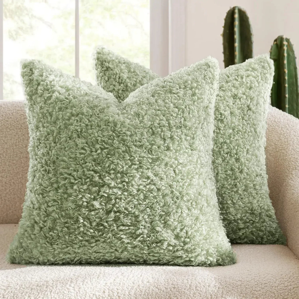 Coussin : Housse Polaire Mouton Douce & Épaisse