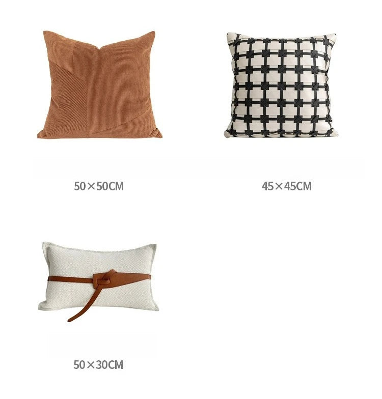 Coussin décoratif : marron, style luxe gaufré