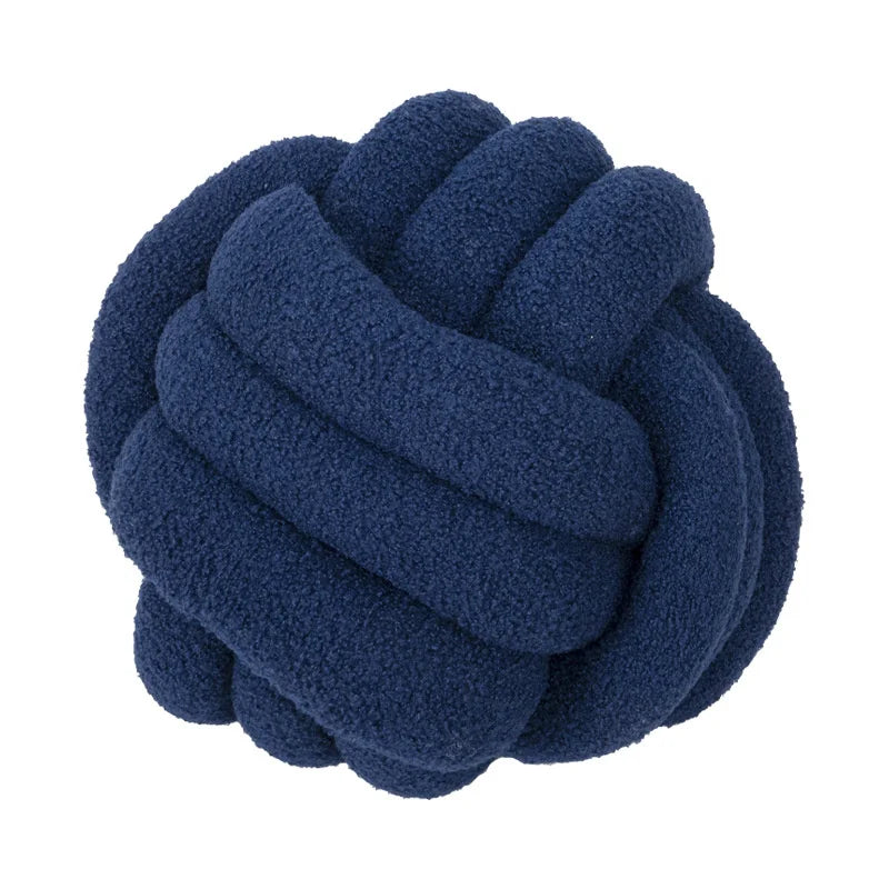 Coussin Boule Nouée – Douceur Décorative Faite Main